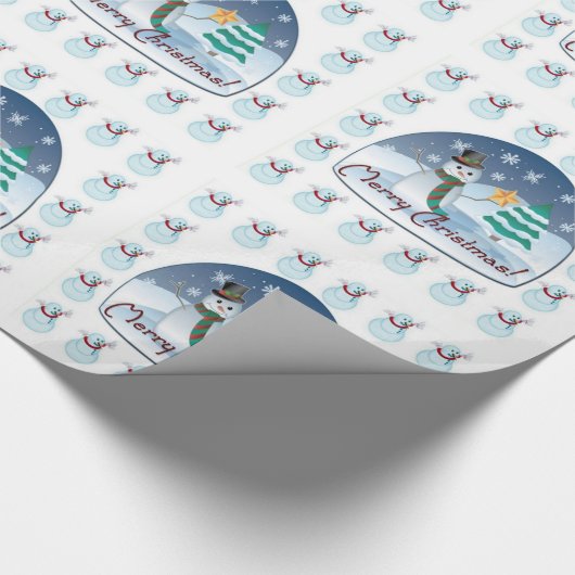 Snowman-werkpapier voor fijne kerst cadeaupapier (Hoek)