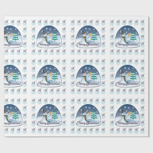 Snowman-werkpapier voor fijne kerst cadeaupapier (Vlak)