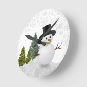 Snowman White-kerst-thuisdecor  Ronde Klok (Hoek)