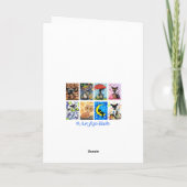 Snowman Wildlife Birds Holiday door Bihrle Feestdagen Kaart (Achterkant)