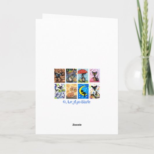 Snowman Wildlife Birds Holiday door Bihrle Feestdagen Kaart (Achterkant)