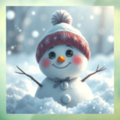 Snowman Window Cling Raamsticker (Vel 3)