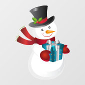 Snowman Window Cling Raamsticker (Vel)