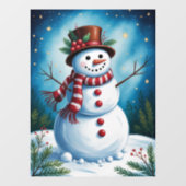 Snowman Window Cling Raamsticker (Vel)