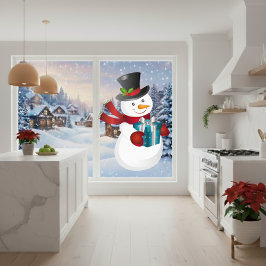 Snowman Window Cling Raamsticker