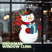 Snowman Window Cling Raamsticker