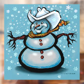 Snowman Window Cling Raamsticker (Vel 2)