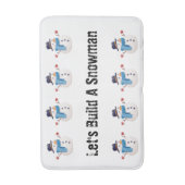 Snowman Winter Badkamermat Badmat (Voorkant Verticaal)