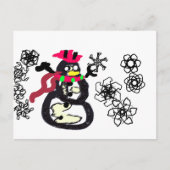 Snowman winter briefkaart (Voorkant)
