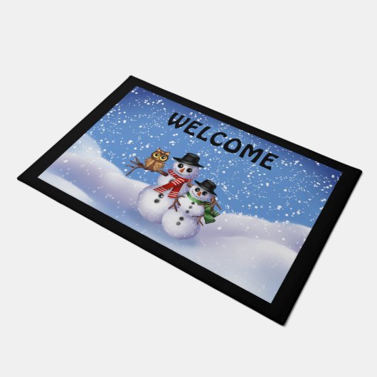 Snowman Winter Door Mat (Schuin)