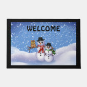 Snowman Winter Door Mat (Voorkant)