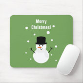 Snowman Winter Festive Holiday Snow Muismat (Met muis)