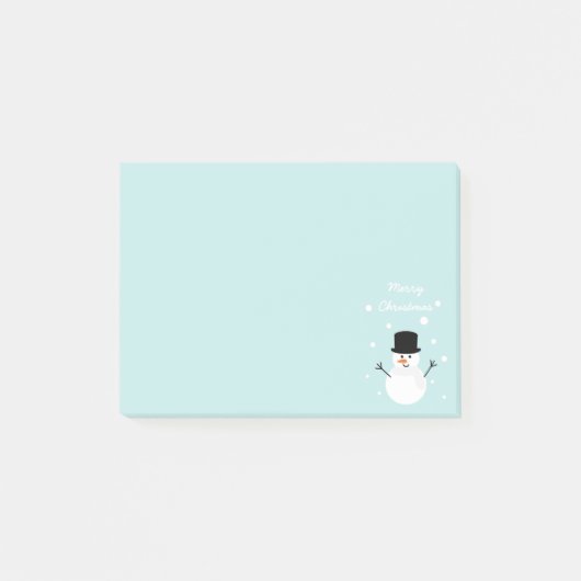 Snowman Winter Festive Holiday Snow Post-it® Notes (Voorkant)