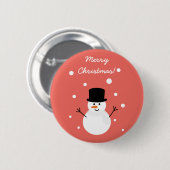 Snowman Winter Festive Holiday Snow Ronde Button 5,7 Cm (Voorkant /achterkant)