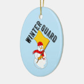 Snowman Winter Guard Metal Ornament (Links)