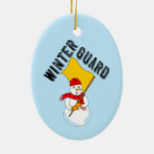 Snowman Winter Guard Metal Ornament (Achterkant)