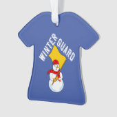 Snowman Winter Guard Metal Ornament (voorkant)