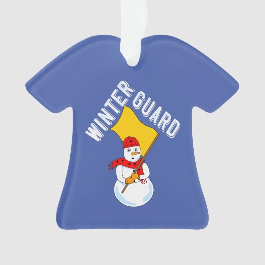 Snowman Winter Guard Metal Ornament (voorkant)