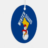 Snowman Winter Guard Metalen Ornament (Voorkant Rechts)