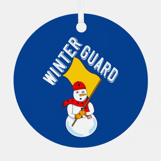 Snowman Winter Guard Metalen Ornament (Achterkant)