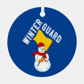 Snowman Winter Guard Metalen Ornament (Voorkant)