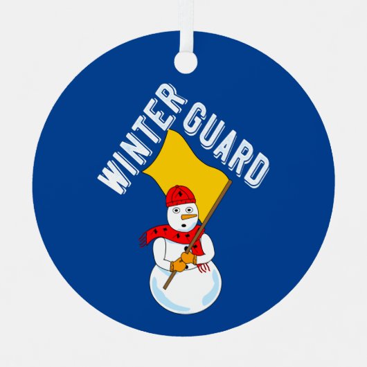 Snowman Winter Guard Metalen Ornament (Voorkant)