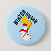 Snowman Winter Guard Ronde Button 7,6 Cm (Voorkant)