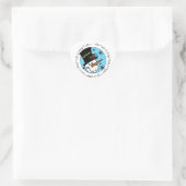 Snowman Winter Holiday laat het sneeuwen Hart Sticker (Tas)
