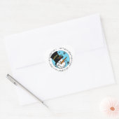 Snowman Winter Holiday laat het sneeuwen Hart Sticker (Envelop)