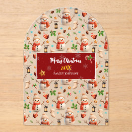 Snowman Winter Holiday - Merry Christmas Acryl Uitnodigingen