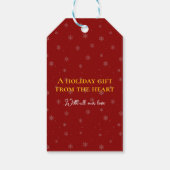 Snowman Winter Holiday - Merry Christmas Cadeaulabel (Achterkant)