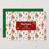 Snowman Winter Holiday - Merry Christmas Feestdagenkaart (Voorkant / Achterkant)