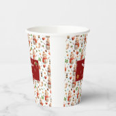 Snowman Winter Holiday - Merry Christmas Papieren Bekers (Links)