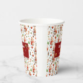 Snowman Winter Holiday - Merry Christmas Papieren Bekers (Rechts)