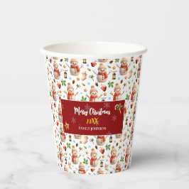Snowman Winter Holiday - Merry Christmas Papieren Bekers