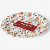 Snowman Winter Holiday - Merry Christmas Papieren Bordje (Gekanteld)