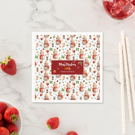 Snowman Winter Holiday - Merry Christmas Servet (Insitu)