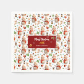 Snowman Winter Holiday - Merry Christmas Servet (Voorkant)