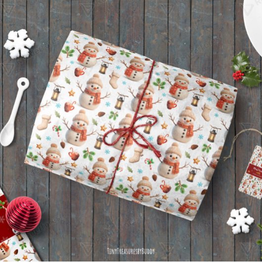 Snowman Winter Holiday - Merry Christmas Tissuepapier