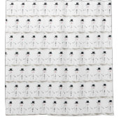 Snowman Winter Holiday Xmas Bath Retro  Douchegordijn (Voorkant)