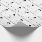 Snowman Winter Holiday Xmas Gift Retro Cadeaupapier (Hoek)