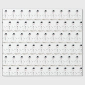 Snowman Winter Holiday Xmas Gift Retro Cadeaupapier (Vlak)