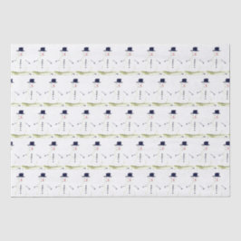 Snowman Winter Holiday Xmas Gift Retro  Tis Tissuepapier