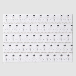 Snowman Winter Holiday Xmas Gift Retro  Tissuepapier