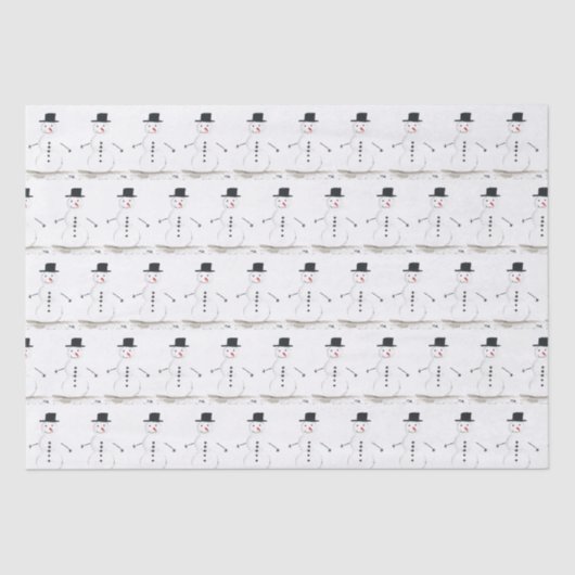 Snowman Winter Holiday Xmas Gift Retro  Tissuepapier (Voorkant)