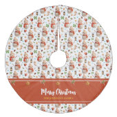 Snowman Winter Holidays - Merry Christmas Fleece Kerstboom Rok (Voorkant)