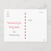 Snowman Winter Kerstfeestdag Kaart Briefkaart (Achterkant)