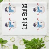 Snowman Winter Keuken Handdoek (Gevouwen)