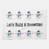 Snowman Winter Keuken Handdoek (Horizontaal)