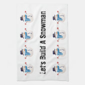 Snowman Winter Keuken Handdoek (Verticaal)